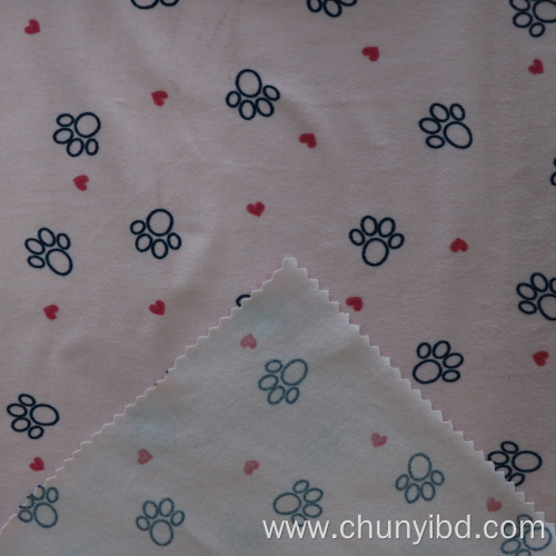 Lovely Design Stretchy Mixed Fabric Poly92% SP8% Printed Peach Single Jersey Fabric For Baby/Kids Sleepwear